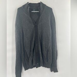 Daniel Hechter grey full zip long sleeve sweater size XL